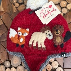Handmade Ambler Toddler Wool Knit Hat Toque